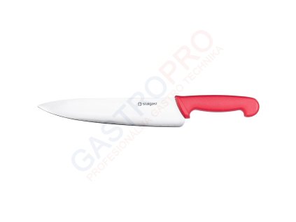HACCP-Kuchynský nôž dlhý, ćervený, 25cm