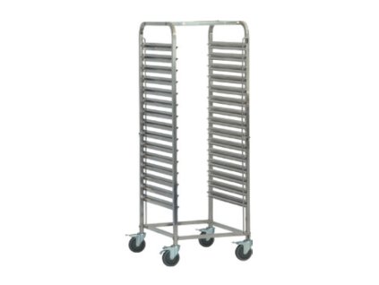 Regál na 14 x GN2/1 nádoby a plechy na pečenie