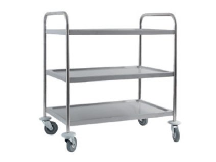 Servisný vozík na kolieskach, 3 poličky