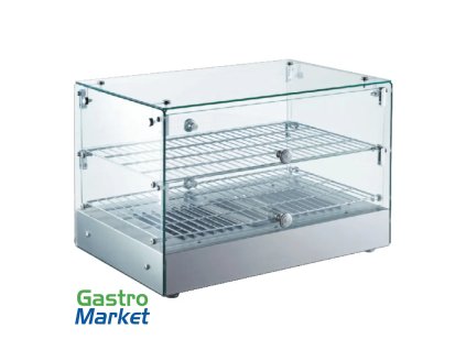 Ohrevná vitrína GASTRO® MINI – hranata – dvojpolicova