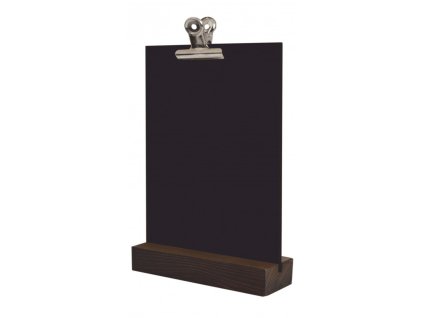 Stojan na menu so štipcom - A4 hnedý