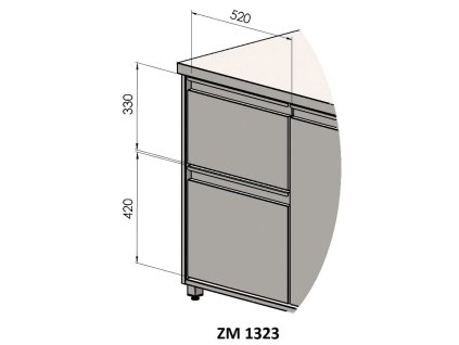 Blok 2 zásuviek - 270+360 mm