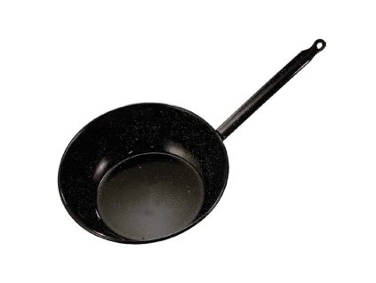 LA IDEAL - Panvica HLBOKÁ zo smaltovanej uhlíkovej ocele s rukoväťou - liter: 3,9 -   Cm 28