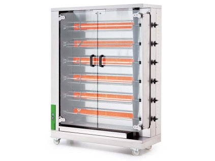 Elektrický gril na kurčatá GASTRO - 6 ražňov