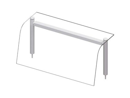 Nadstavba so sklenenou policou – LED osvetlenie – 2x GN1/1