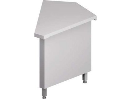 Neutrálny výdajný stôl rohový 45° - 667x830x880mm