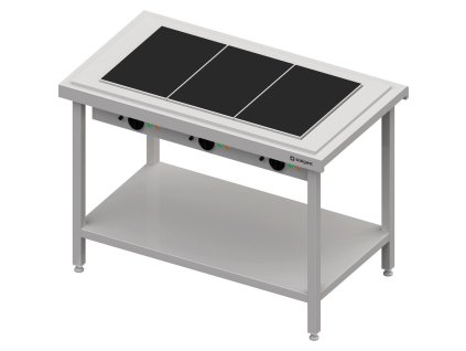Ohrevný výdajný stol so sklokeramikou na 3x GN1/1