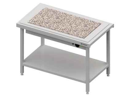 Ohrevný výdajný stôl s granitom na 2x GN1/1