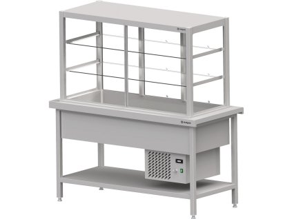 Chladená výdajná vitrína – samoobslužné na 4x GN1/1