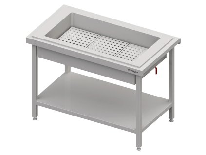 Neutrálny izolovaný stôl na ľad na 3x GN1/1