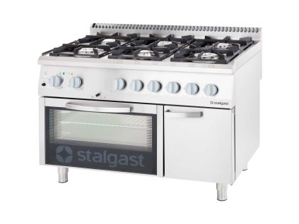 6-Plynový sporák s rúrou GN2/1