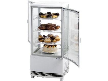 Vitrína na zákusky alebo nápoje, biela 86 l