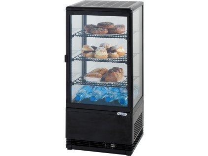 Vitrína na zákusky alebo nápoje čierna -  78 l – 170 W