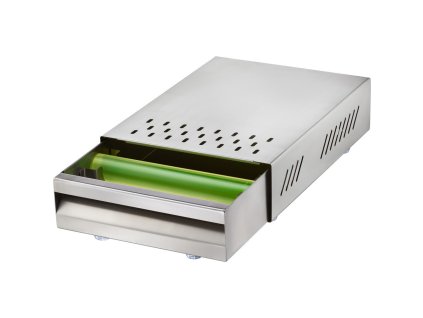 Odklepávacia zásuvka pod mlynček - nerez - 255x380x100 mm