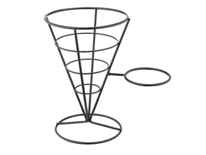 Servírovací kornút - čierny s rukoväťou