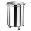 Nerezový odpadkový kôš, 75l - pojazdný