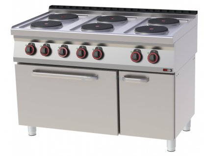 REDFOX Elektrický sporák s troubou 6 zón - SPT 70/120 - 11 E