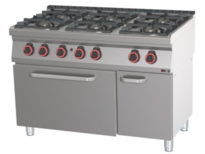 REDFOX Plynový sporák s troubou 6 zón - SPBT 70/120 - 21 G