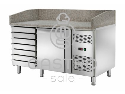 Stůl pizza chladící AK1612TN 7 neutr.zásuvek 1515x801