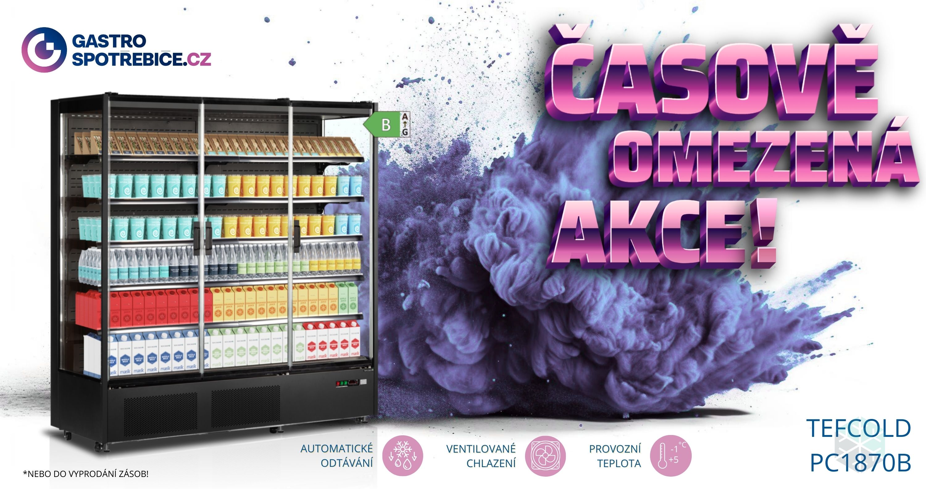 Chladicí vitrína přístěnná, kř. dveře