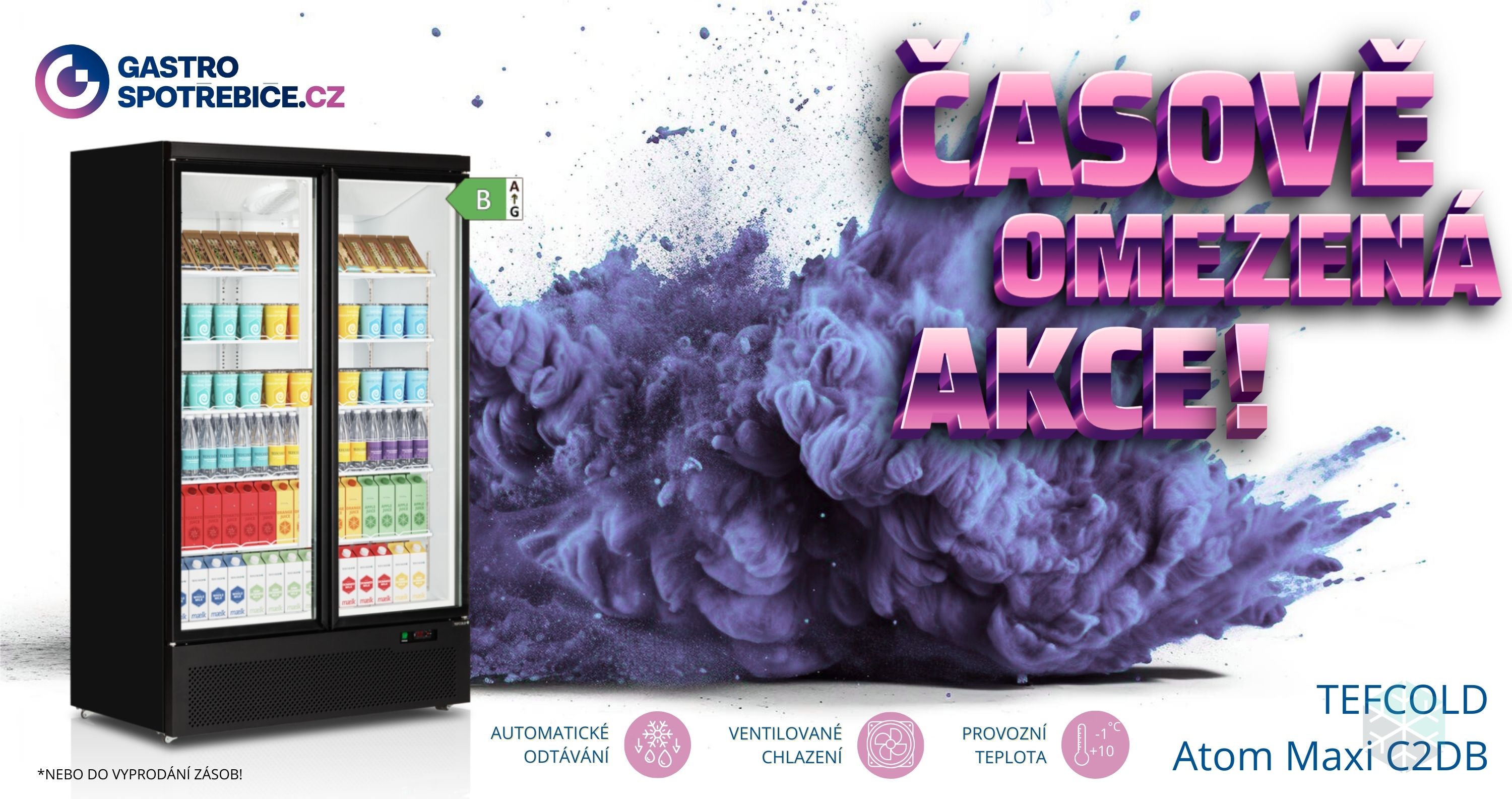 Chladicí skříň prosklené kř. dveře