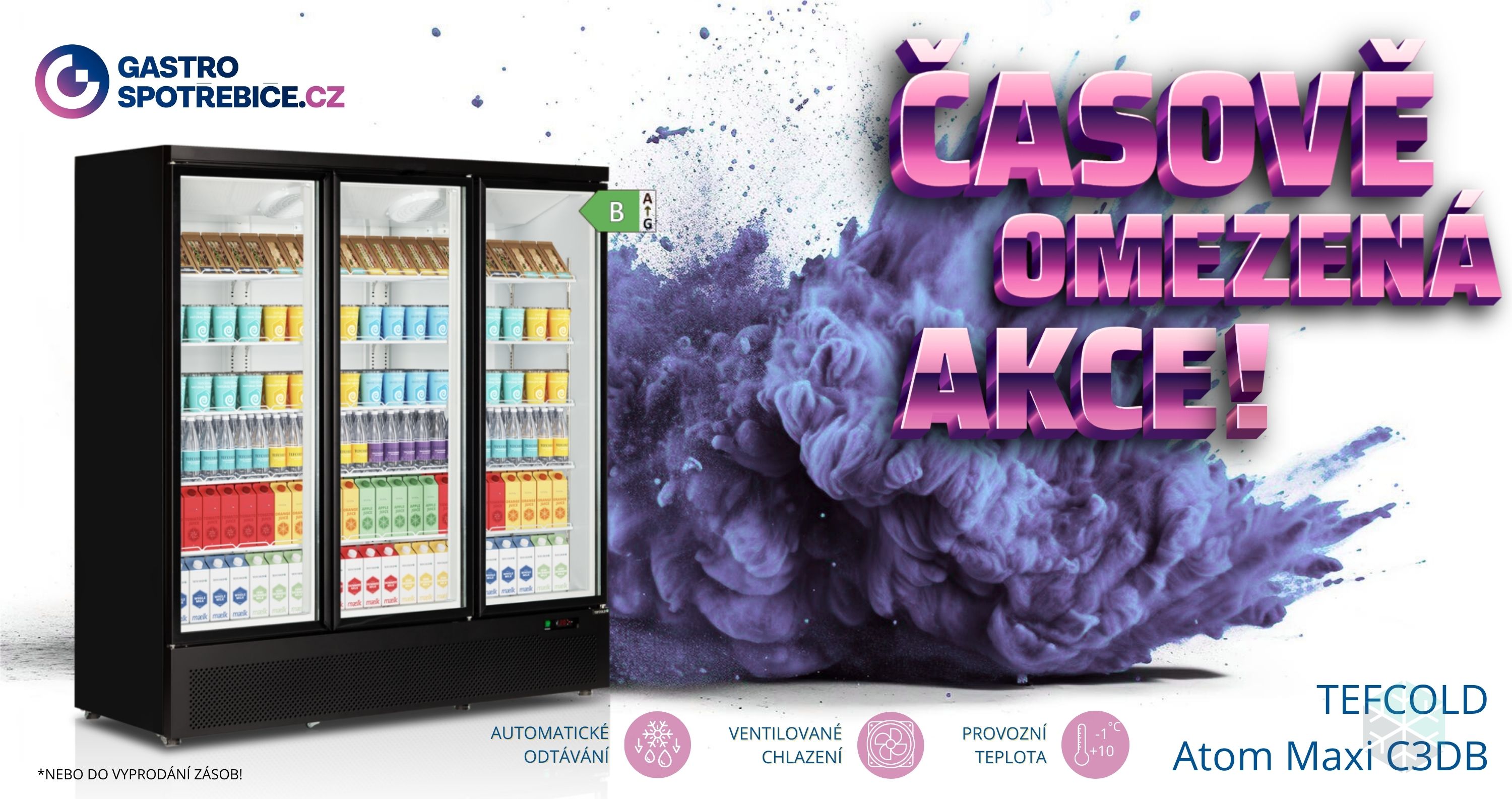 Chladicí skříň prosklené kř. dveře