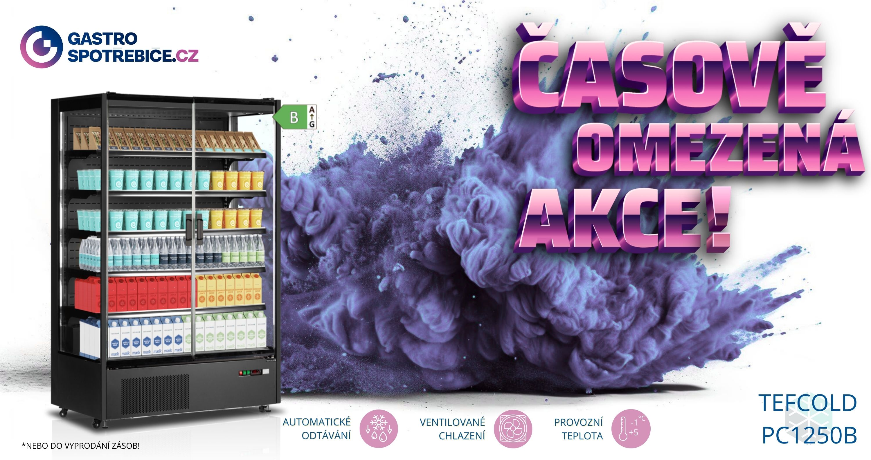 Chladicí vitrína přístěnná, kř. dveře