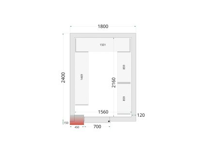 TEFCOLD Policový regálový modul sada CRNF1824
