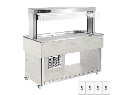 RM - TR LIME+ 4H Bufet chlazený GN 4-1/1 - 30 mm, Hemlock