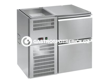 stul chladici barovy regs 102e 1sekce delka 990mm s chlazenou vanou na napoje