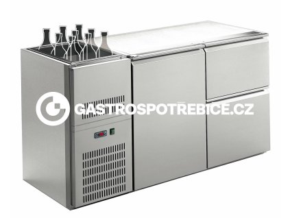 stul chladici barovy regs 212e 2 sekce delka 1580mm s chlazenou vanou na napoje