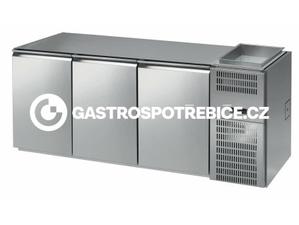 stul chladici barovy regd 330e 3 sekce delka 2150 mm s chlazenou vanou na napoje
