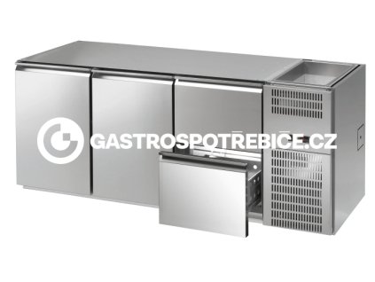 stul chladici barovy regd 322e 3 sekce delka 2150 mm s chlazenou vanou na napoje