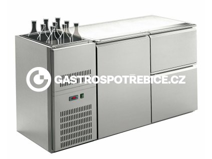 stul chladici barovy regs 220e 2sekce delka 1570mm s chlazenou vanou na napoje