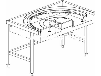 stul rohovy 180 mechanizovany 850 x 1500 x 850 mm