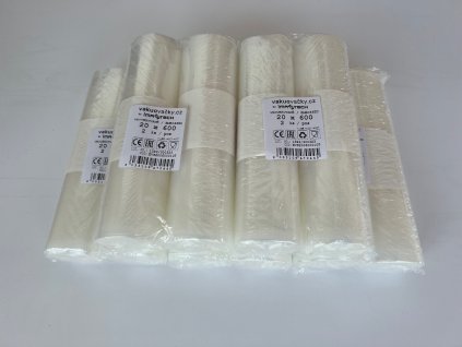 Vakuovací rolka VROUBKOVANÁ 200×6000 mm (10 ks, 60 m)