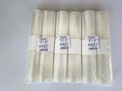 Vakuovací rolka VROUBKOVANÁ 300×6000 mm (6 ks, 36 m)