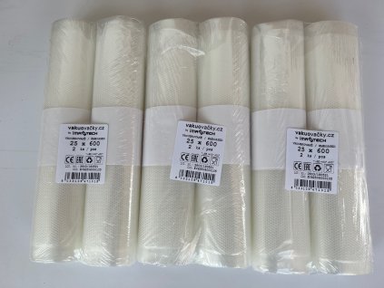 Vakuovací rolka VROUBKOVANÁ 250×6000 mm (6 ks, 36 m)