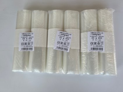 Vakuovací rolka VROUBKOVANÁ 200×6000 mm (6 ks, 36 m)