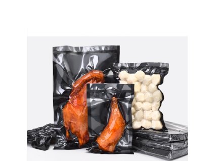50pcs Vacuum Sealer Bags For Food Black Printed Biodegradable Vacuum Food Seal Bag Food Vacuum Sealer