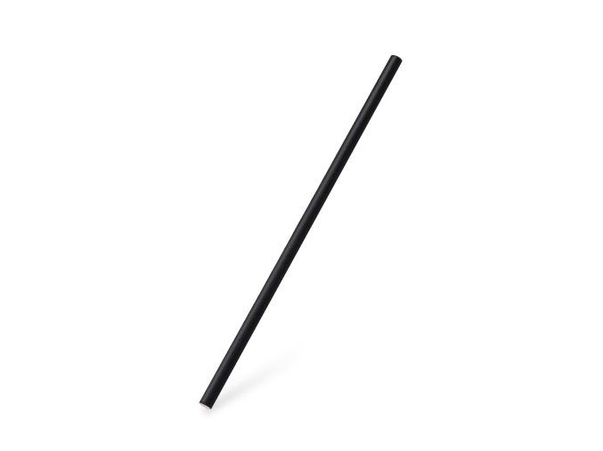 Slamky papierové JUMBO 25cm/8mm čierne [100ks]