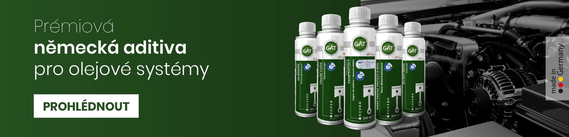 Prémiová německá aditiva pro olejové systémy