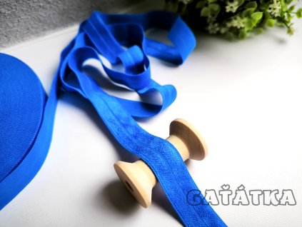 Lemovací půlená pruženka 19mm  - modrá chrpa