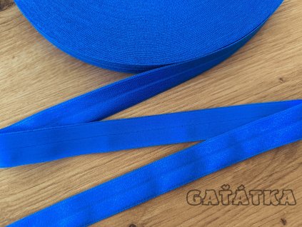 Lemovací půlená pruženka 19mm  - modrá chrpa