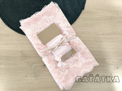 Sada na ušití dámského prádla s krajkou - tělová