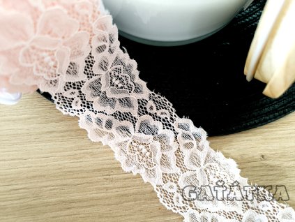 Elastická krajka 5,5cm - tělová