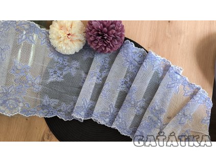 Elastická krajka v šíři 23cm - lila