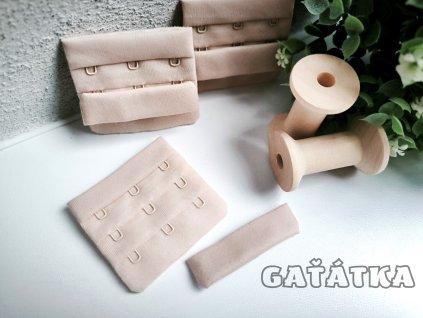 Zadní podprsenkové zapínání 3:3 - silver peony