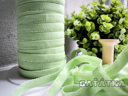 Elastická lemovací pruženka šíře 10mm - rajská zelená