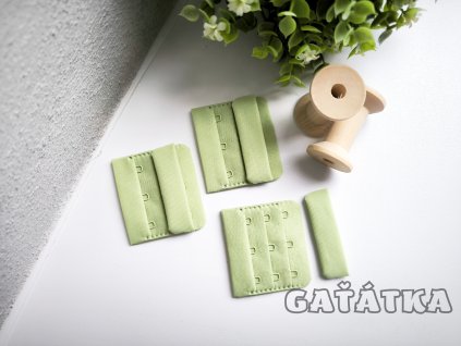 Zapínání k podprsence 57mm - 3:3 - rajská zelená